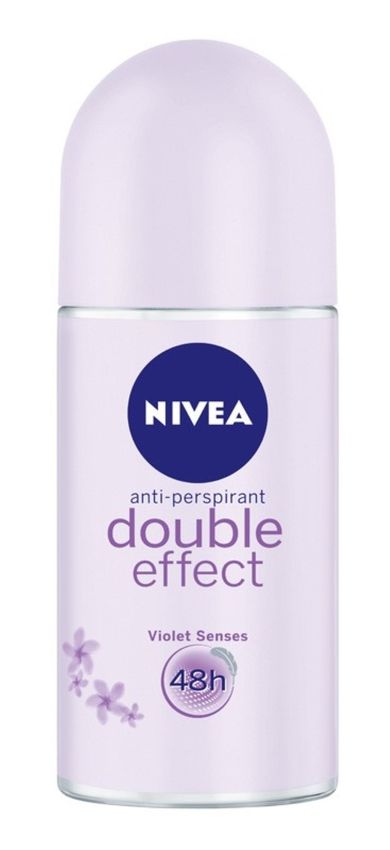 Nivea, Double Effect, dezodorant, roll-on, damski, 50 ml