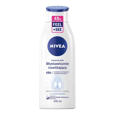 Nivea, Express Hydration, błyskawicznie nawilżający balsam do ciała, 400 ml