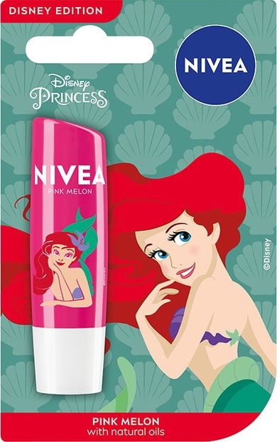 Nivea, Księżniczki Disneya, pomadka ochronna, pink melon