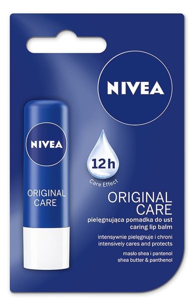 Nivea, Lip Care, pomadka ochronna, original care, 4,8 g
