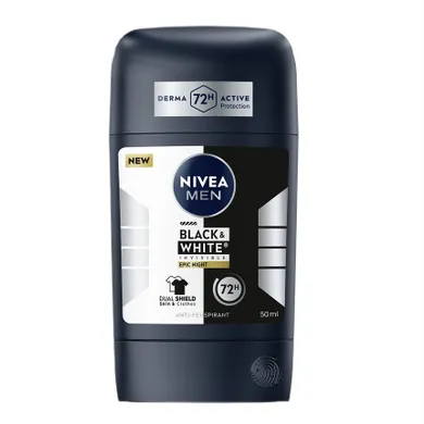 Nivea, Men Black&White Invisible Epic Night, antyperspirant w sztyfcie, 50 ml