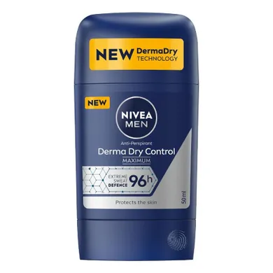 Nivea, Men Derma Dry Control, antyperspirant w sztyfcie, 50 ml