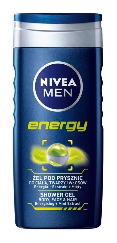 Nivea Men, Energy, żel pod prysznic, 250 ml