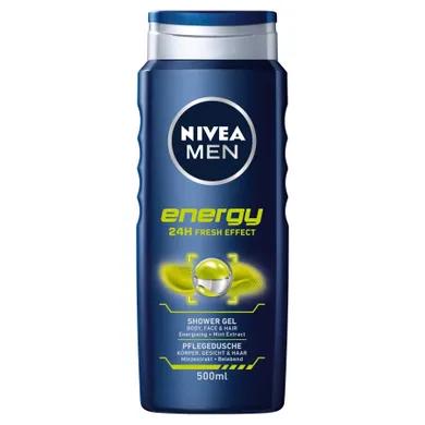 Nivea Men, Energy, żel pod prysznic, 500 ml