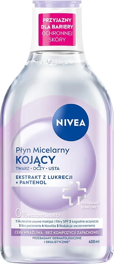 Nivea, MicellAir, kojący płyn micelarny cera wrażliwa i nadwrażliwa, 400 ml