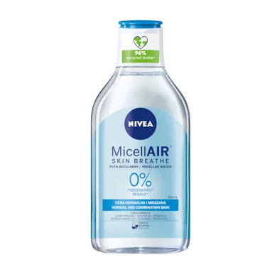 Nivea, płyn micelarny do demakijażu do cery normalnej i mieszanej, 400 ml