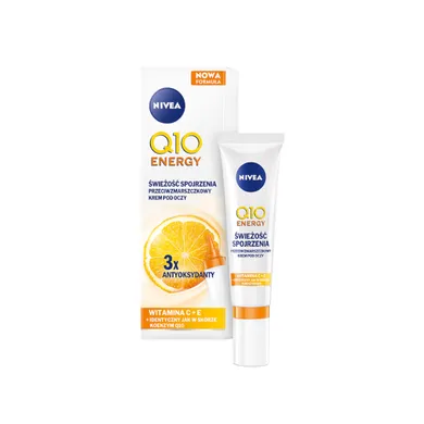 Nivea, Q10 Energy, świeżość spojrzenia, przeciwzmarszczkowy krem pod oczy, 15 ml