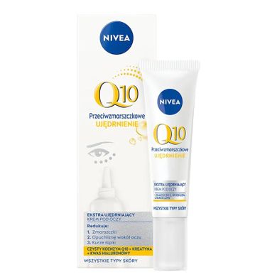 Nivea, Q10 Ujędrnienie, przeciwzmarszczkowy krem pod oczy, 15 ml