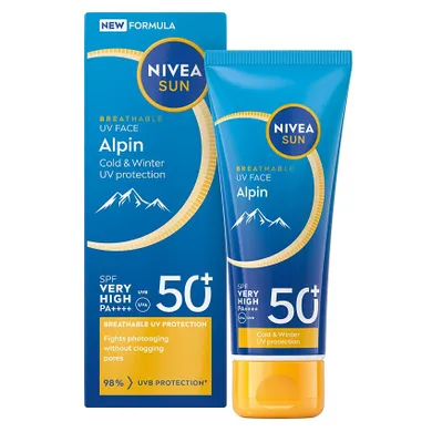 Nivea, Sun Alpin, krem do twarzy z wysoką ochroną SPF50+, 40 ml