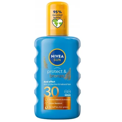 Nivea, Sun Protect & Bronze, balsam w sprayu aktywujący naturalną opaleniznę, SPF30, 200 ml