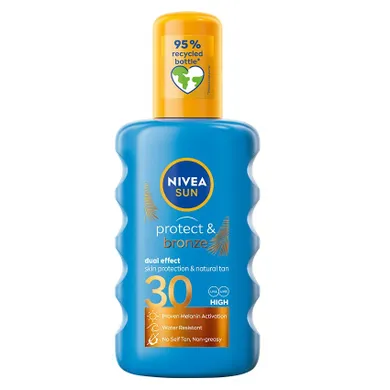 Nivea, Sun Protect & Bronze, balsam w sprayu aktywujący naturalną opaleniznę SPF30, 200 ml