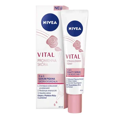 Nivea, Vital, promienna skóra 3w1, serum piękna, 40 ml