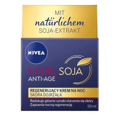 Nivea, Vital Soja Anti-Age, regenerujący krem na noc, 50 ml