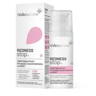 Nivelazione, Redness Stop, ujędrniający krem korygujący zaczerwienienia na dzień, 50 ml
