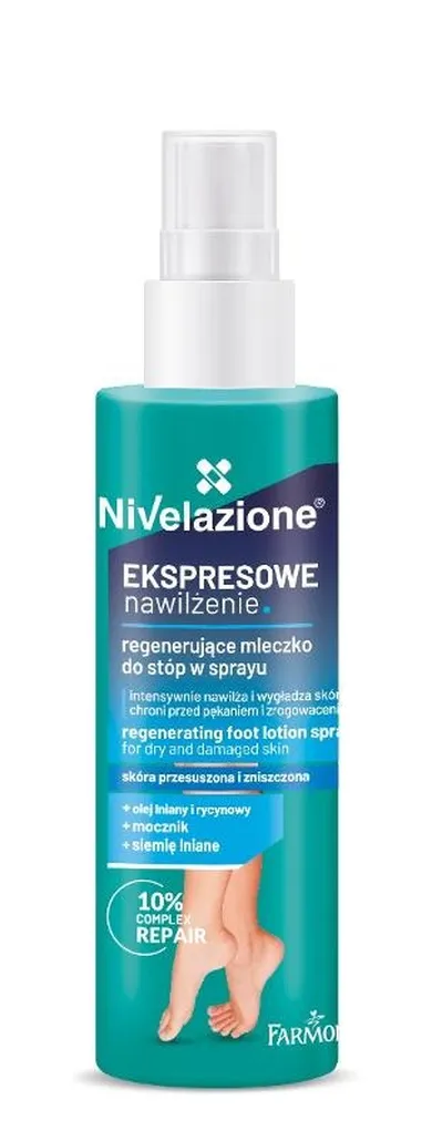 Nivelazione, regenerujące mleczko do stóp w sprayu, 100 ml