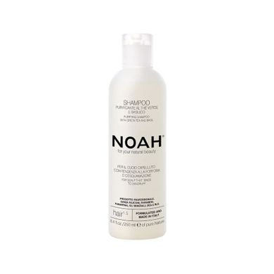 Noah, For Your Natural Beauty Purifying Shampoo Hair 1.5, oczyszczający szampon do włosów, Green Tea & Basil, 250 ml
