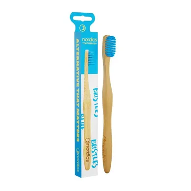 Nordics, Bamboo Toothbrush, bambusowa szczoteczka do zębów, Blue