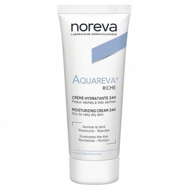 Noreva, Aquareva Rich, bogaty krem nawilżający do twarzy, 40 ml