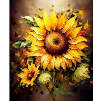Norimpex, diamentowa mozaika, Kwiaty słoneczniki, 30-40 cm