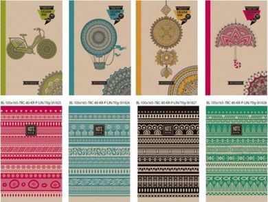 Notatnik ozdobny 105-165, 80K, linia, twardy, 1 szt.