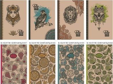 Notatnik ozdobny 143-197, 120K, linia, twardy, 1 szt.