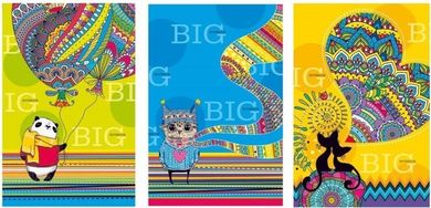 Notatnik ozdobny A4, 80K, kratka, 1 szt.