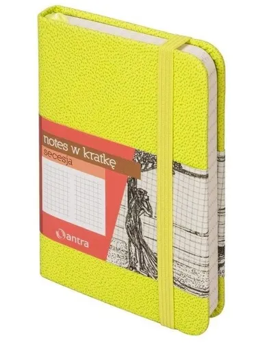 Notes A7, kratka, secesja, zielony, 1 szt.
