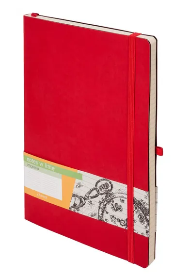 Notes Impresja B5, linia, czerwony, 1 szt.