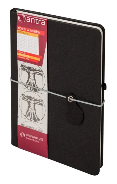 Notes Renesans A5, kratka, czarny, 1 szt.