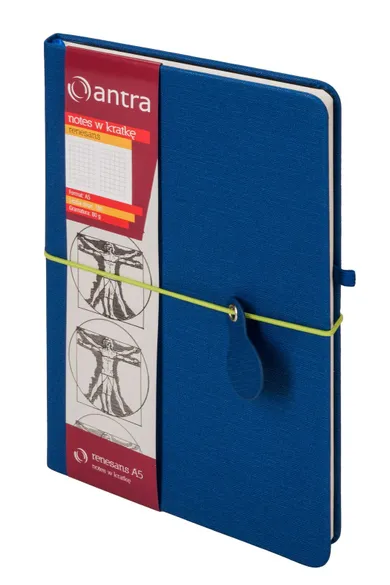 Notes Renesans A5, kratka, granatowy, 1 szt.