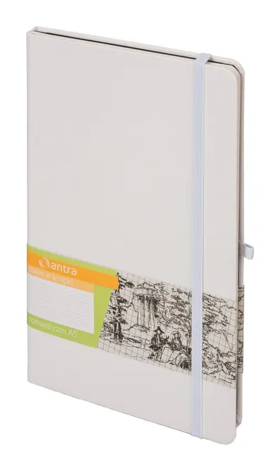 Notes Romantyzm A5, kropki, biały, 1 szt.