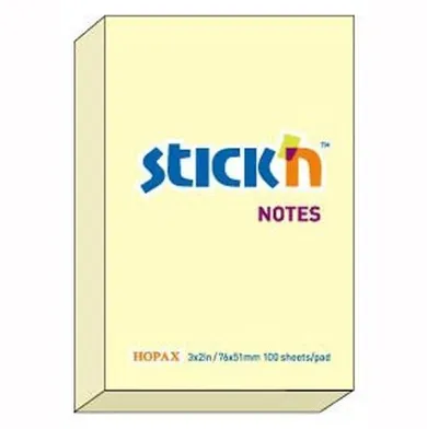 Notes samoprzylepny, żółty pastelowy, 76-51 mm