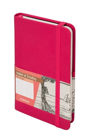 Notes Secesja A7 kratka, różowy, 1 szt.