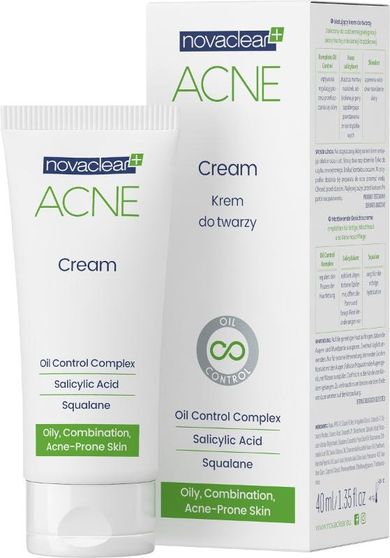 Novaclear, Acne, matujący krem do twarzy, 40 ml