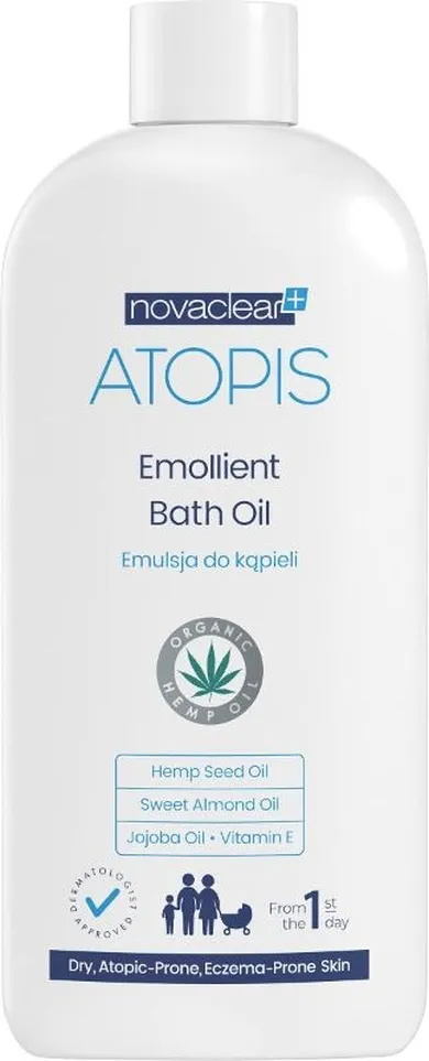 Novaclear, Atopis, emulsja do kąpieli dla dzieci i dorosłych z problemami skórnymi, 500 ml