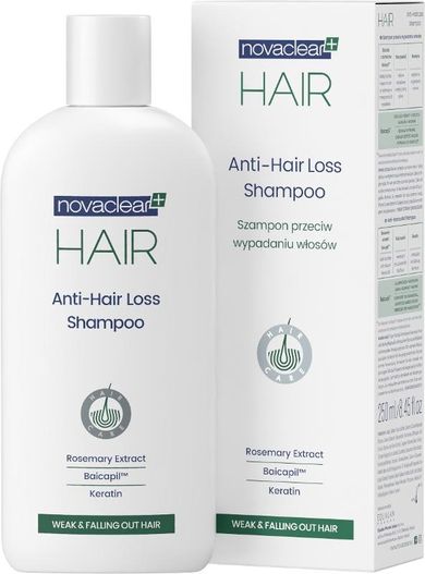 Novaclear, Hair, szampon przeciw wypadaniu włosów, 250 ml