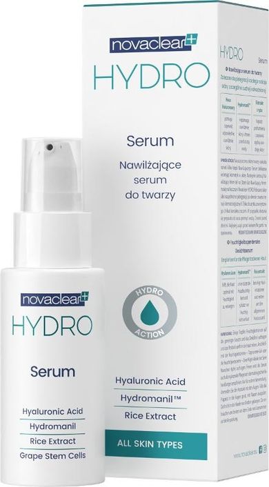 Novaclear, Hydro, nawilżające serum do twarzy, 30 ml