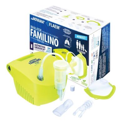 Novama, Familino by Flaem, inhalator pneumatyczno-tłokowy, limonkowy