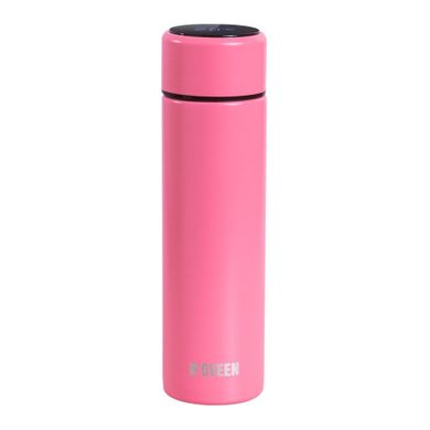 N'oveen, butelka termiczna LED, Pink Mat, 280 ml