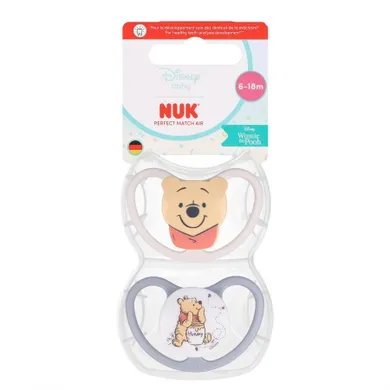Nuk, Kubuś Puchatek, Perfect Match Air, smoczek uspokajający, 6-18m