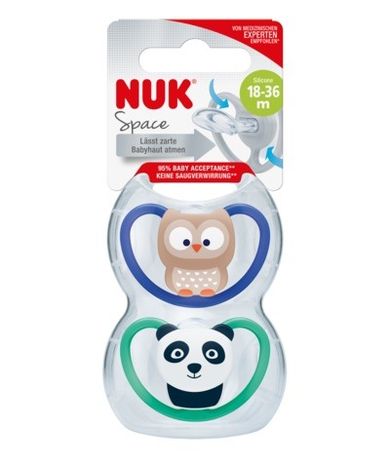 Nuk, Space, smoczek uspokajający, 18-36 m, 2 szt.