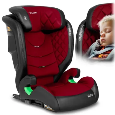 Nukido, Louis, fotelik samochodowy, czarno-czerwony, ISOFIX, 15-36 kg