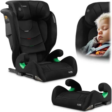 Nukido, Louis Soft, fotelik samochodowy, Isofix, 15-36 kg, czarny