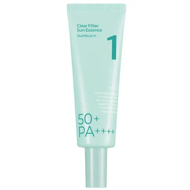 Numbuzin, No.1 Clear Filter Sun Essence SPF50+ PA++++, nawilżająca esencja do twarzy z filtrem, 50 ml