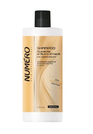 NUMERO, Nourishing Shampoo With Shea Butter, odżywiający szampon z masłem shea, 1000 ml