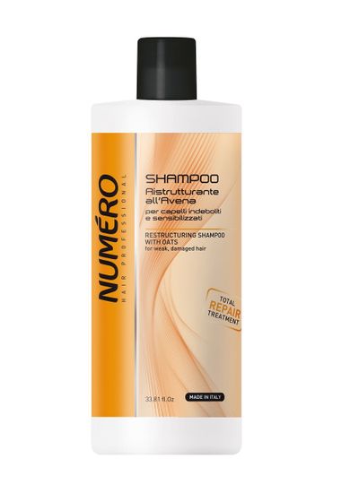 Numero, Restructuring Shampoo With Oats, restrukturyzujący szampon z owsem, 1000 ml