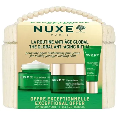 Nuxe, Nuxuriance Ultra, zestaw: krem przeciwstarzeniowy na dzień, 50 ml + krem przeciwstarzeniowy na noc, 50 ml + krem do okolic oczu i ust, 15 ml