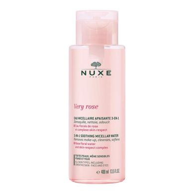 Nuxe, Very Rose, łagodząca woda micelarna, 3w1, 400 ml