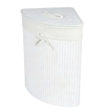 Nuxio, Arco, narożny kosz na pranie, bambus, 60l