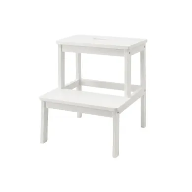 Nuxio, Krok, bambusowy taboret ze schodkiem, 46 cm